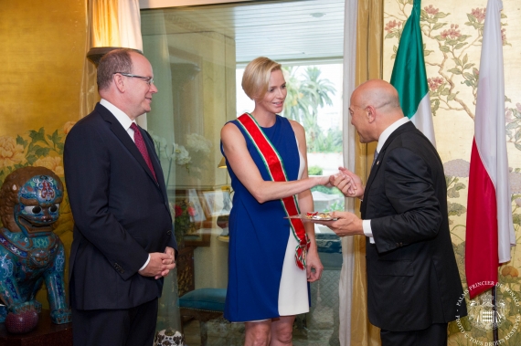 Onorificenza italiana dell’Ordine della Stella d’Italia alla Principessa Charlène di Monaco