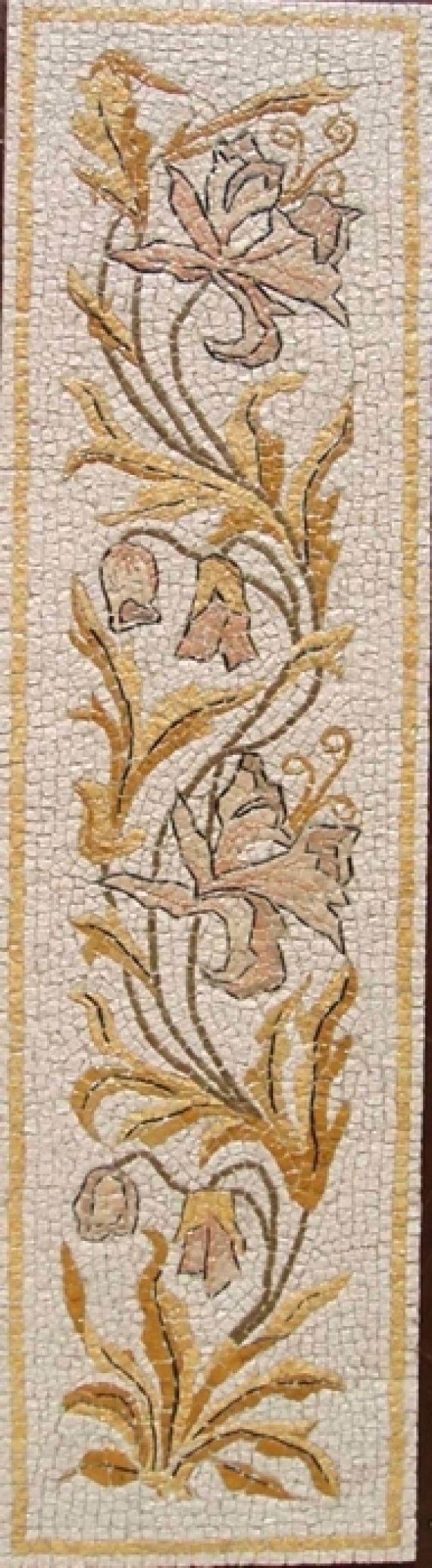 Mosaico romano di Santa Elisabetta composta danza degli animali al suono di Orfeo
