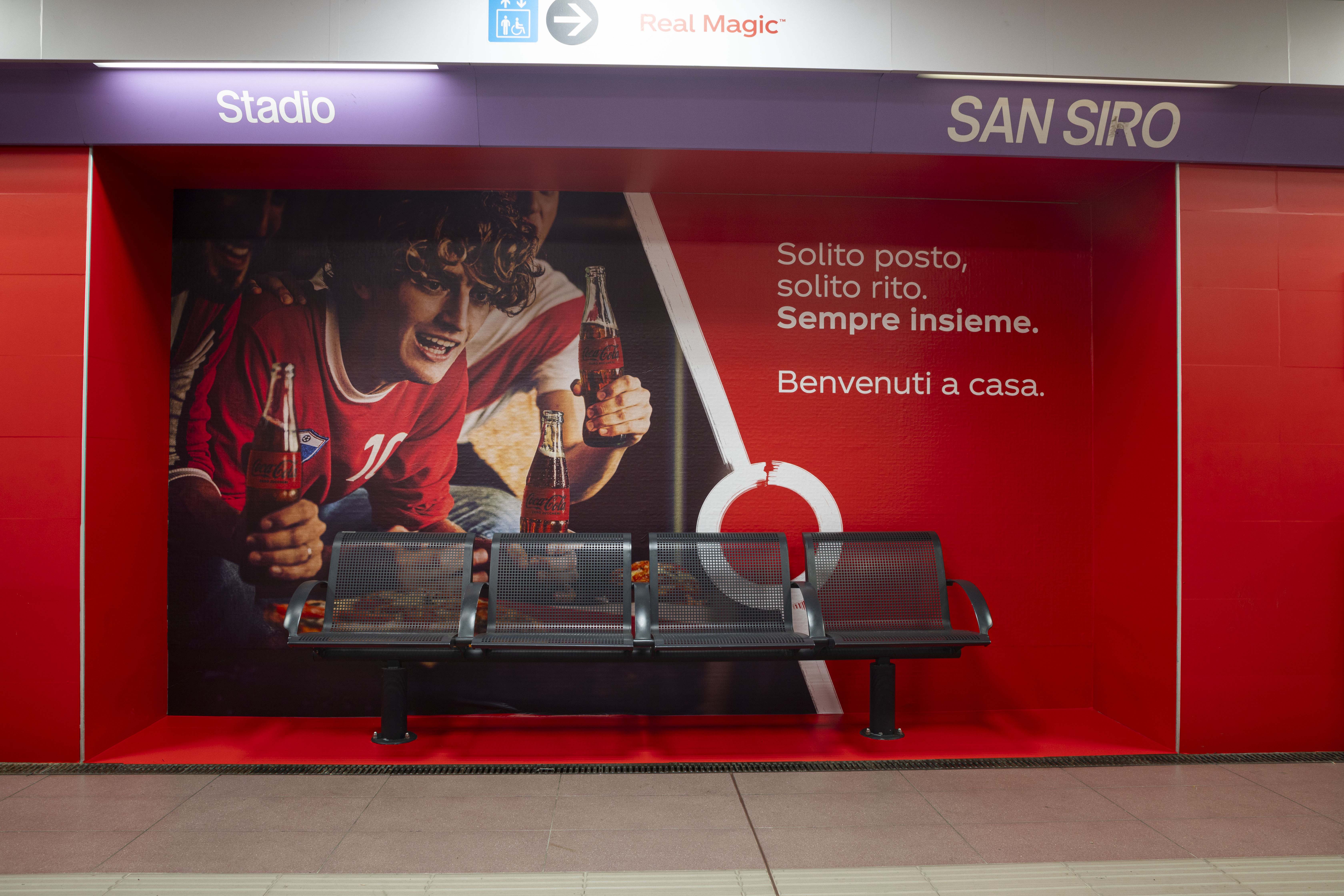 Coca-Cola è il nuovo sponsor della fermata “San Siro Stadio” della Linea 5 della Metropolitana di Milano